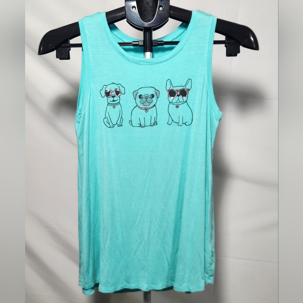 🌸 3/$25 🌸 Justice Blue Dog Graphic Tank Top-Size 14/16 (Girls XL)